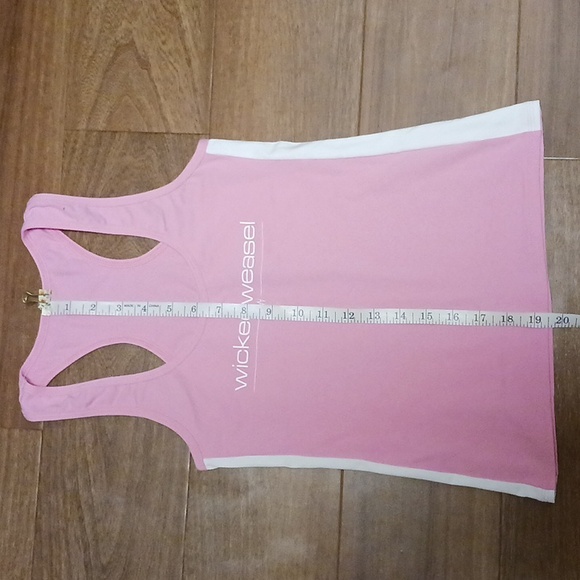 Wicked Weasel. Outerwear. Racerback Tank Top. Pink & White. Small.*** NW… - Picture 12 of 13